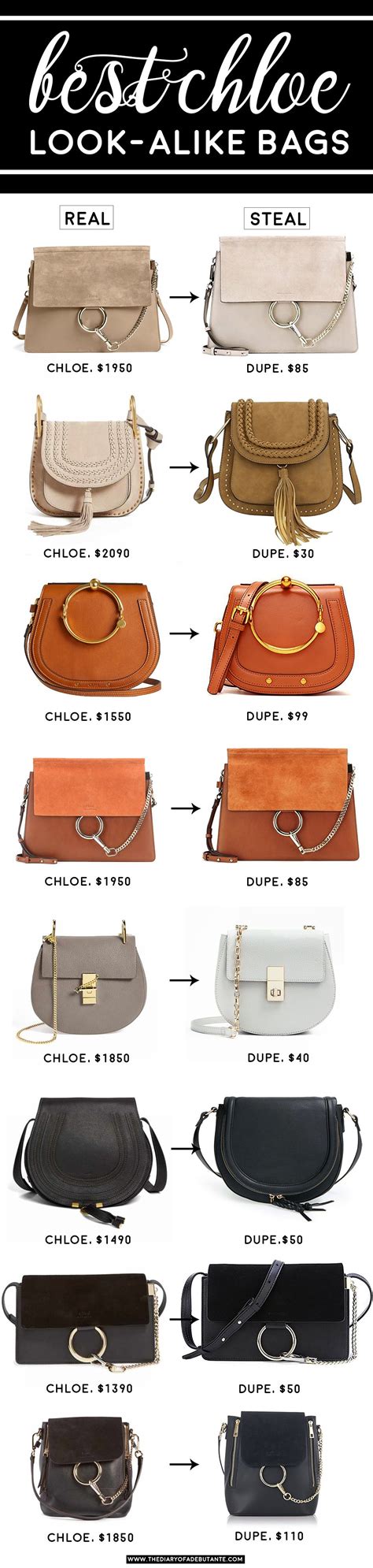 Shop chloe bag look alike Today 